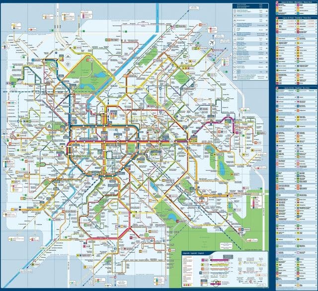 Brussels transportation map